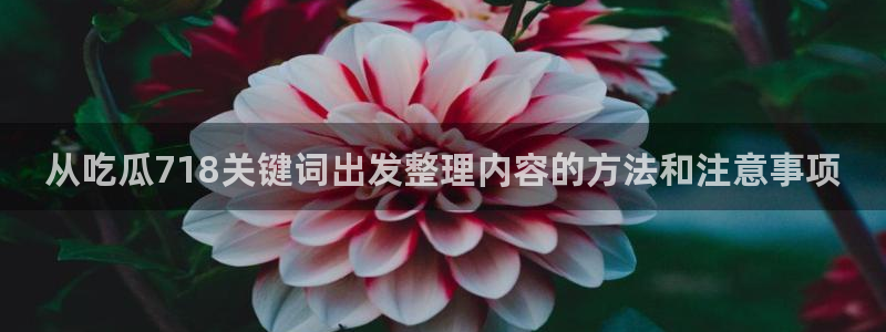 吃瓜最新资讯:从吃瓜718关键词出发整理内容的方法和注意事项
